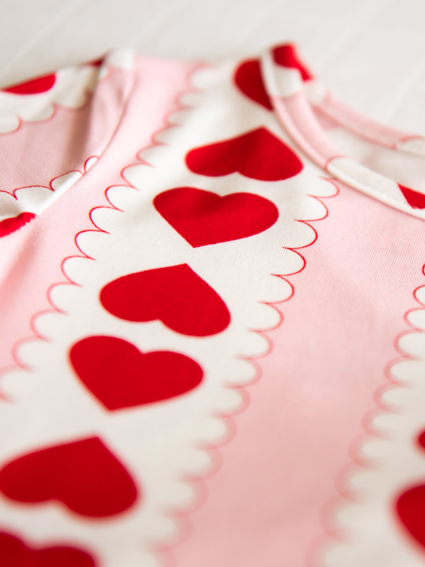 Cloud Fitted Pajamas - Blushing Mirrored Hearts