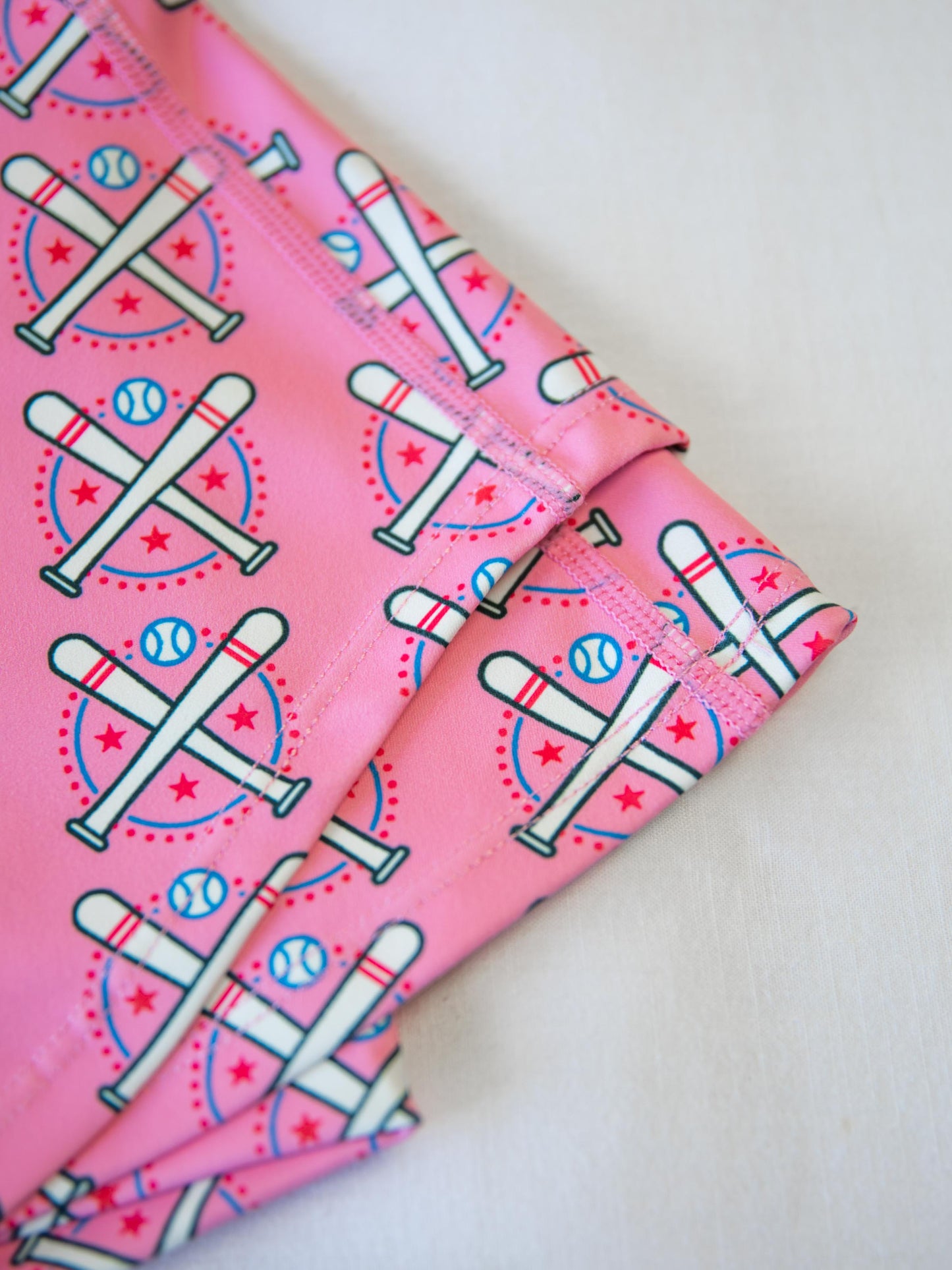 Active Skort Set - Baseball Bats Pink