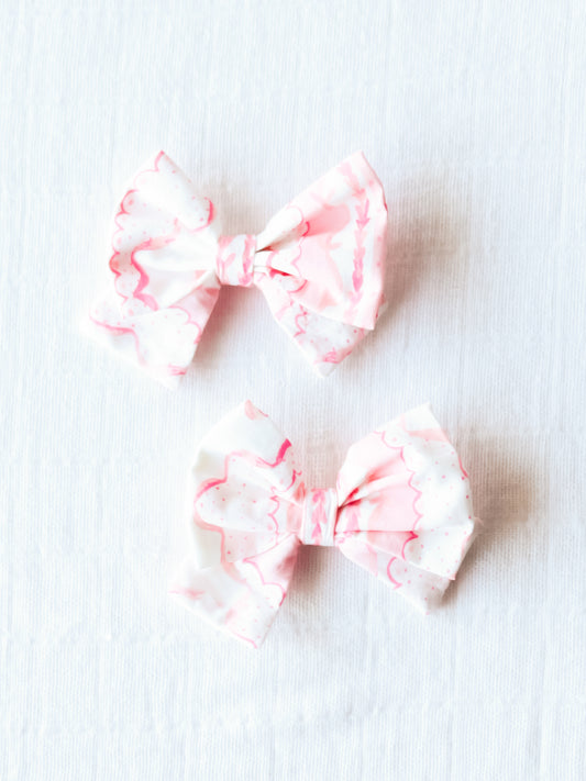 Bow Set Duo - Pink Lace