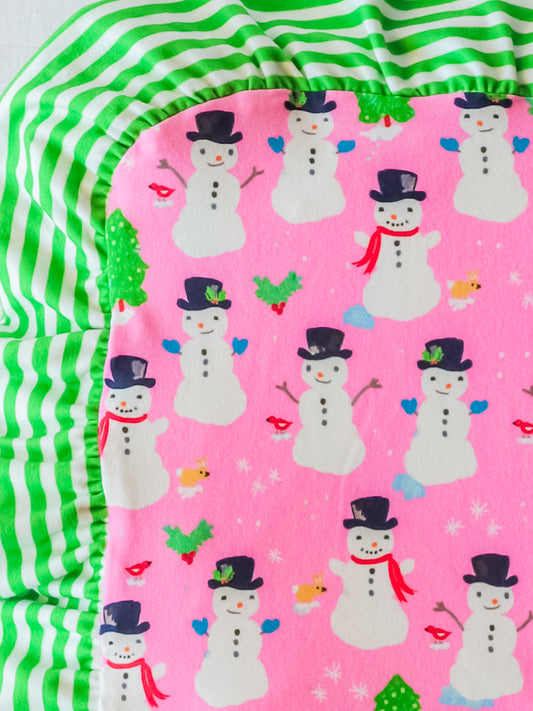 Dreamer Ruffled Blanket - Frosty and Friends