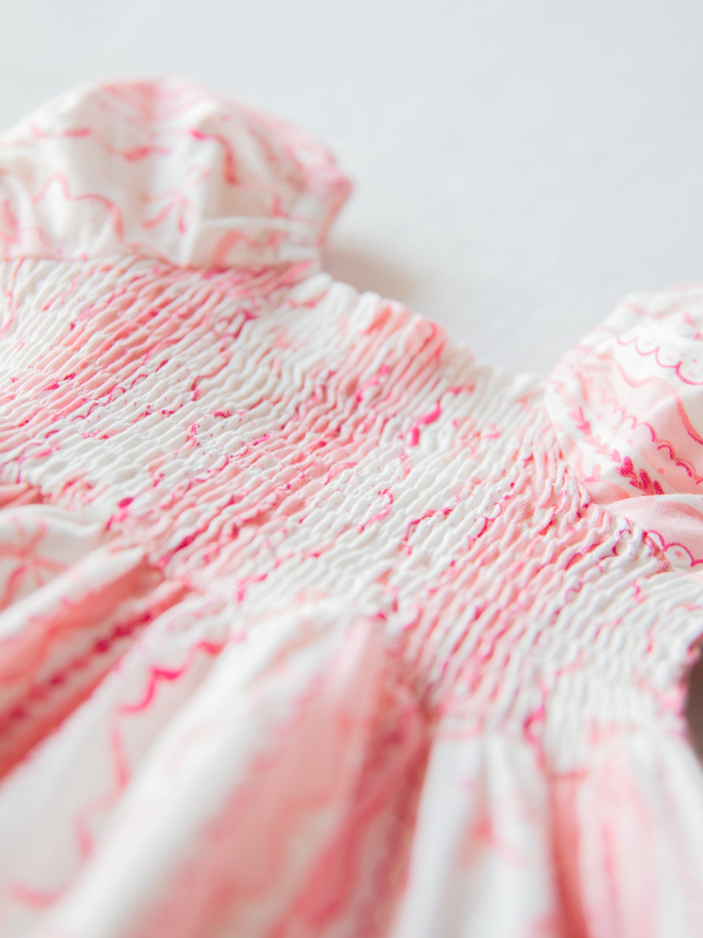 Puff Sleeve Dress - Pink Lace