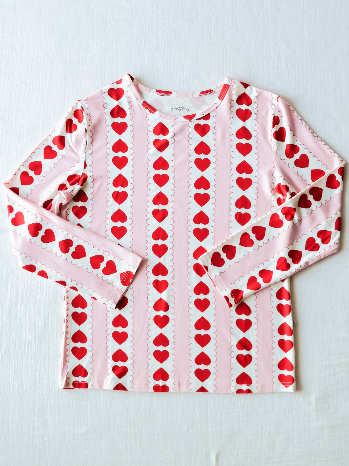 Women's Cloud Pajamas - Blushing Mirrored Hearts