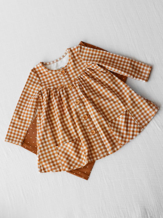 Out to Play Set - Mustard Gingham