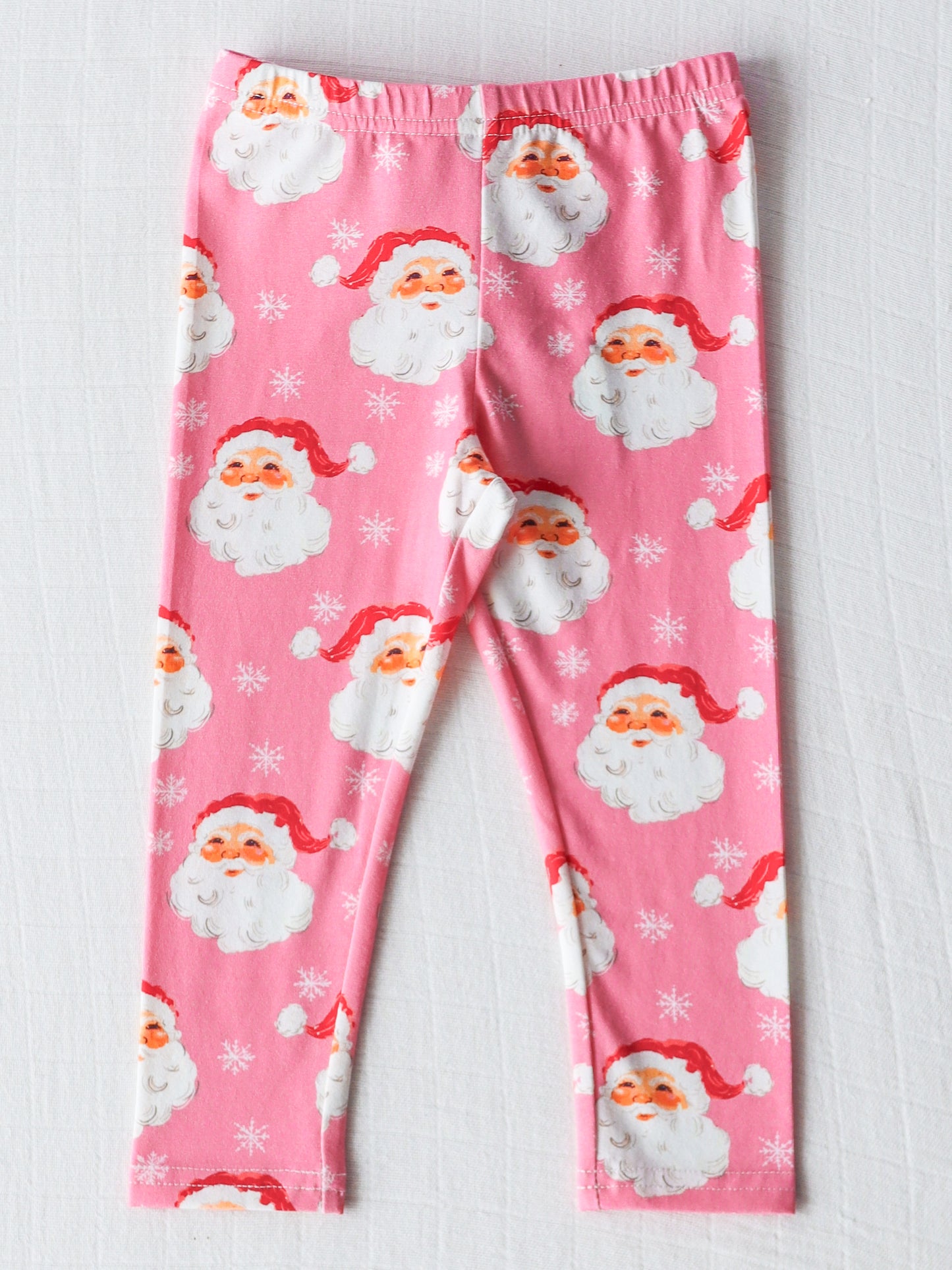 Frankie Leggings - Jolly St Nick in Pink