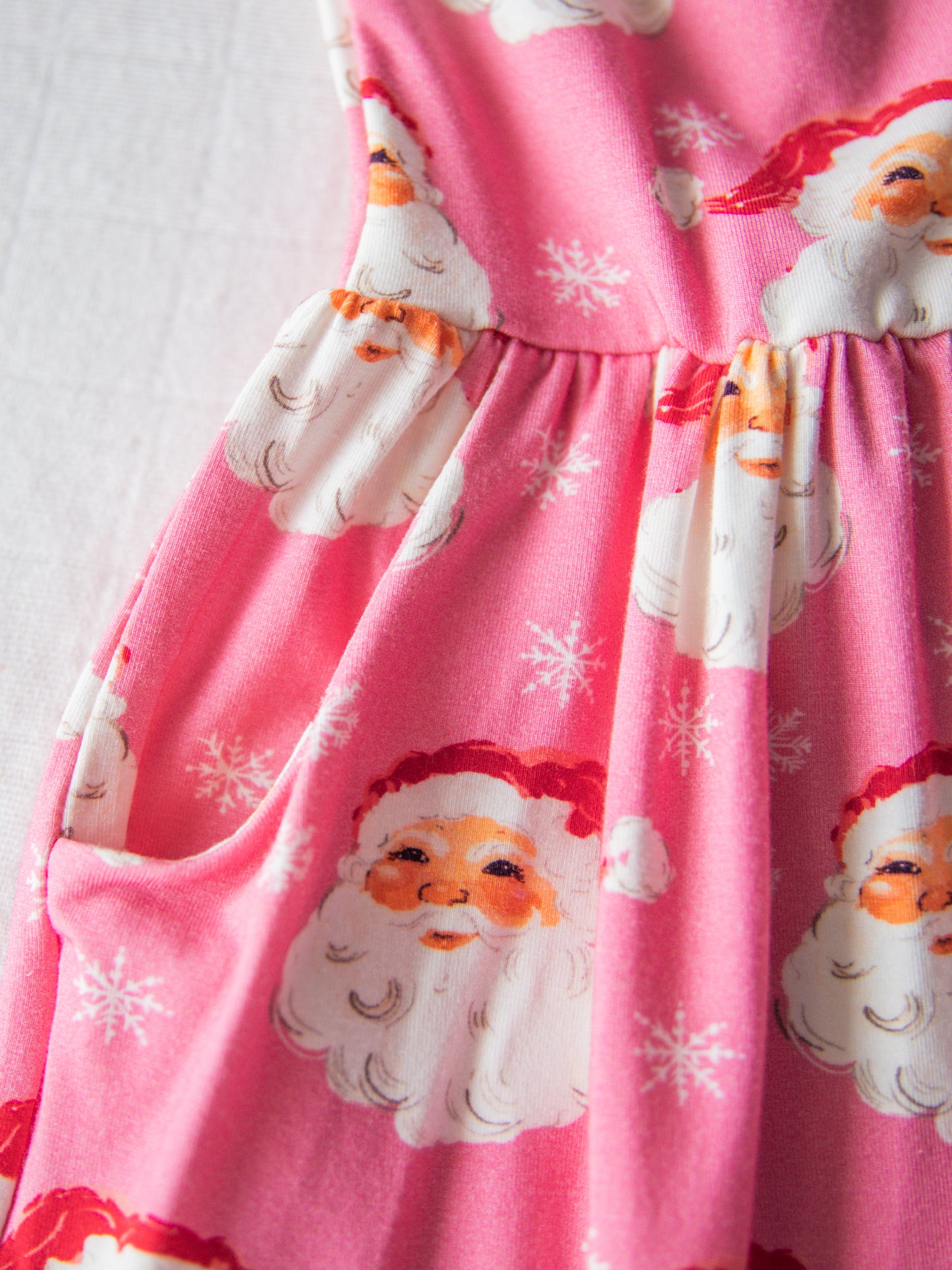 Leggy Romper - Jolly St Nick in Pink