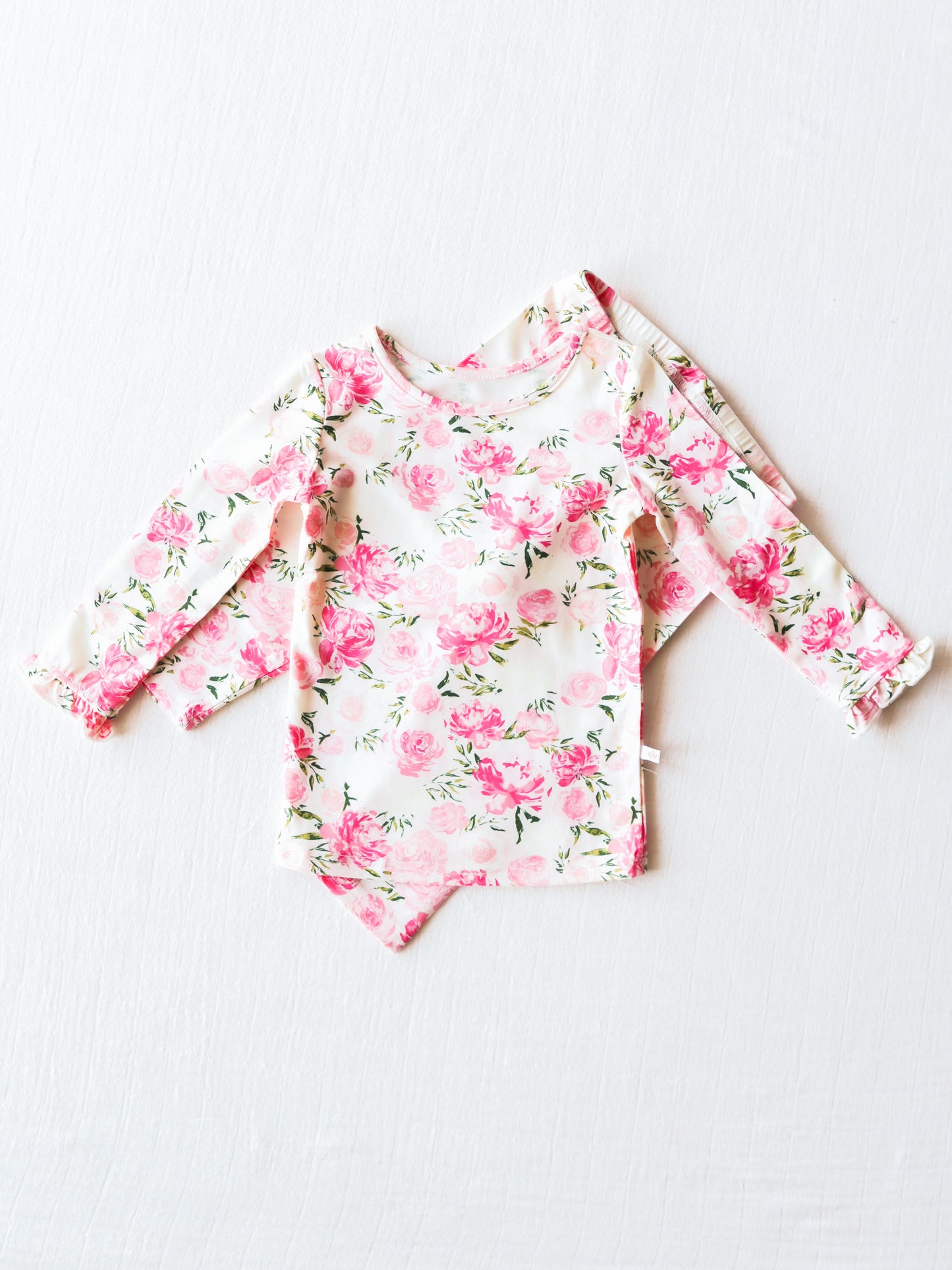 Cloud Fitted Ruffled Pajamas - Wild Roses