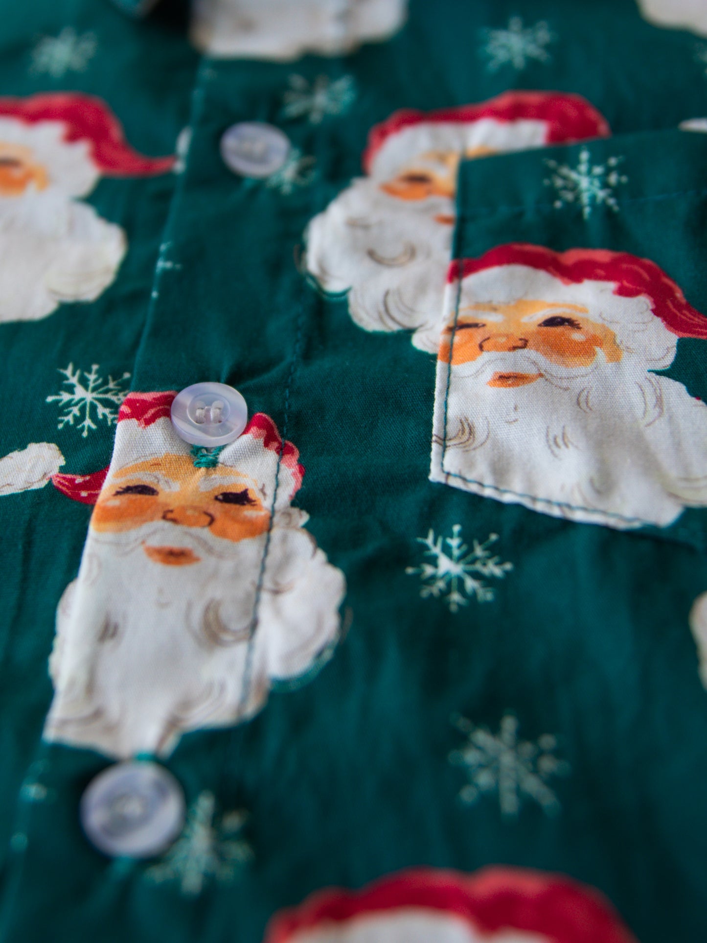 Button Up Shirt - Jolly St Nick Green