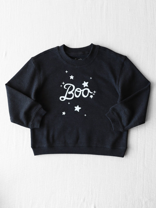 Warm Knit Sweatshirt - Spooky Night Sky