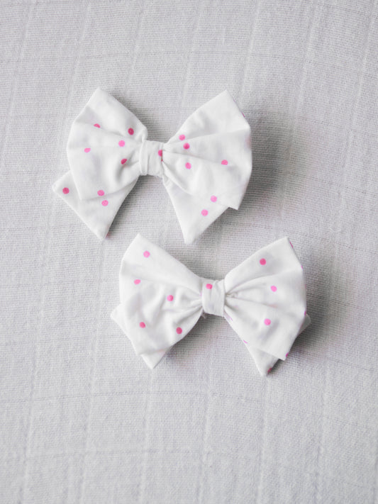 Bow Set Duo - Jolly Pink Dotty