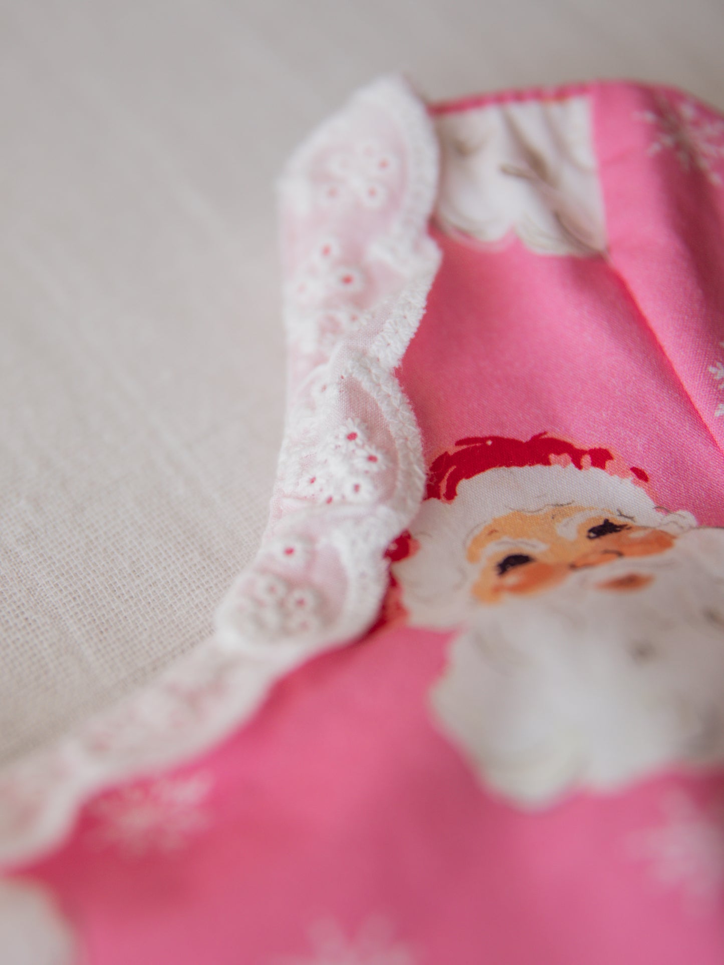 Ruffled Pocket Tunic Set - Jolly St Nick in Pink