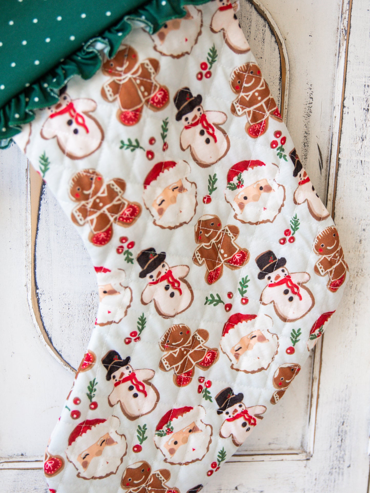 Ruffled Stocking - Christmas Cookies