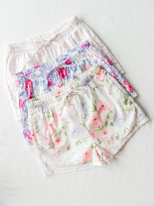 3 Pack Shorts - Pastel Blooms