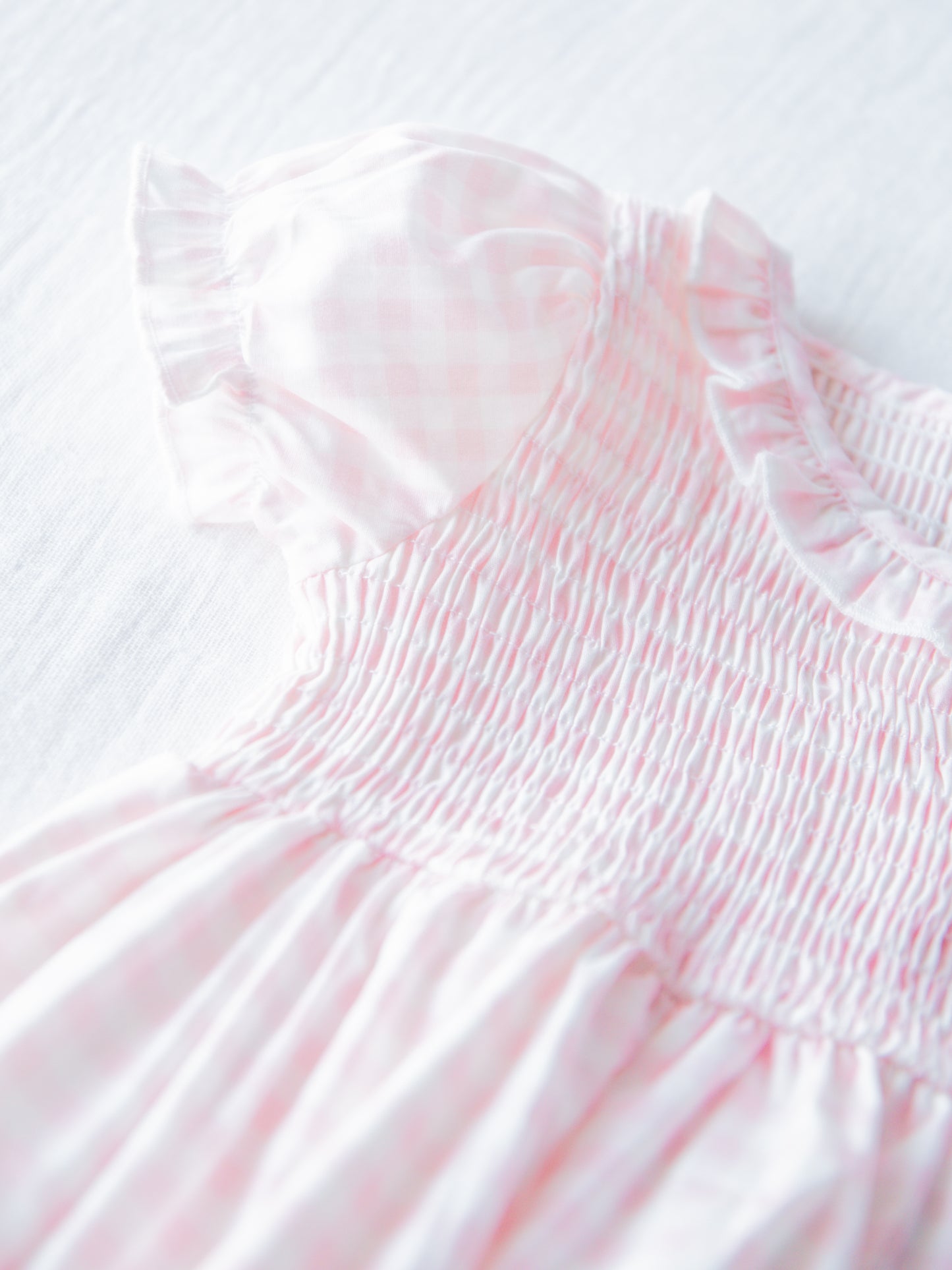 Smocked Bubble - Pink Check