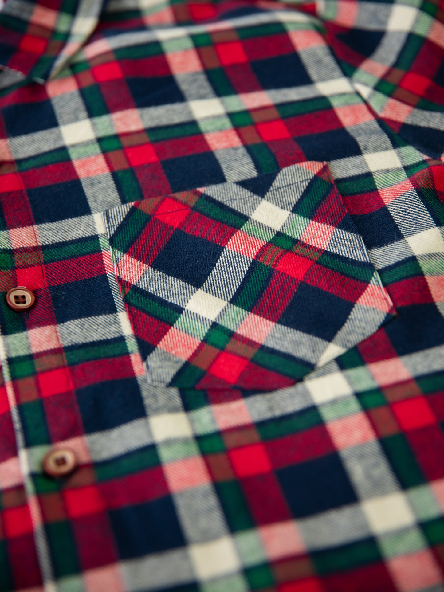 Men's Button Up Shirt - Holiday Cheer Plaid