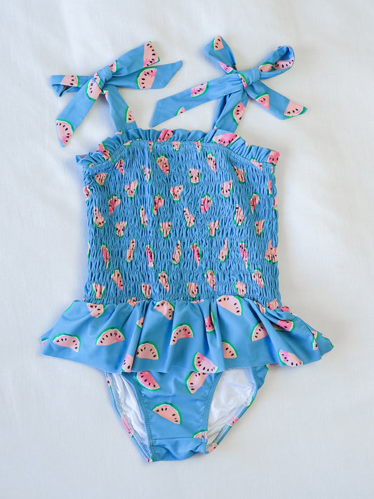 Smocked One Piece - Sweet Watermelon