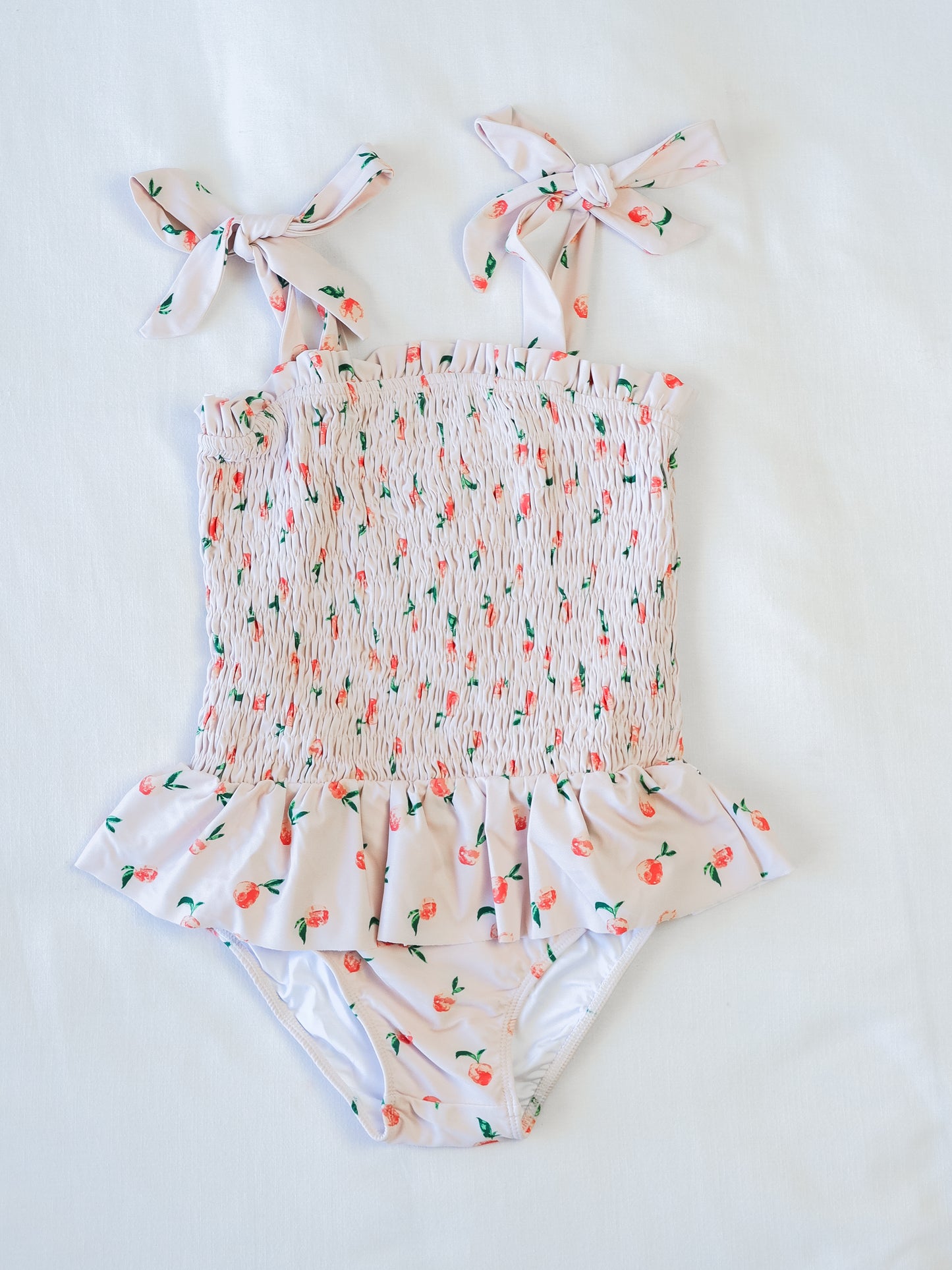 Smocked One Piece - Peaches