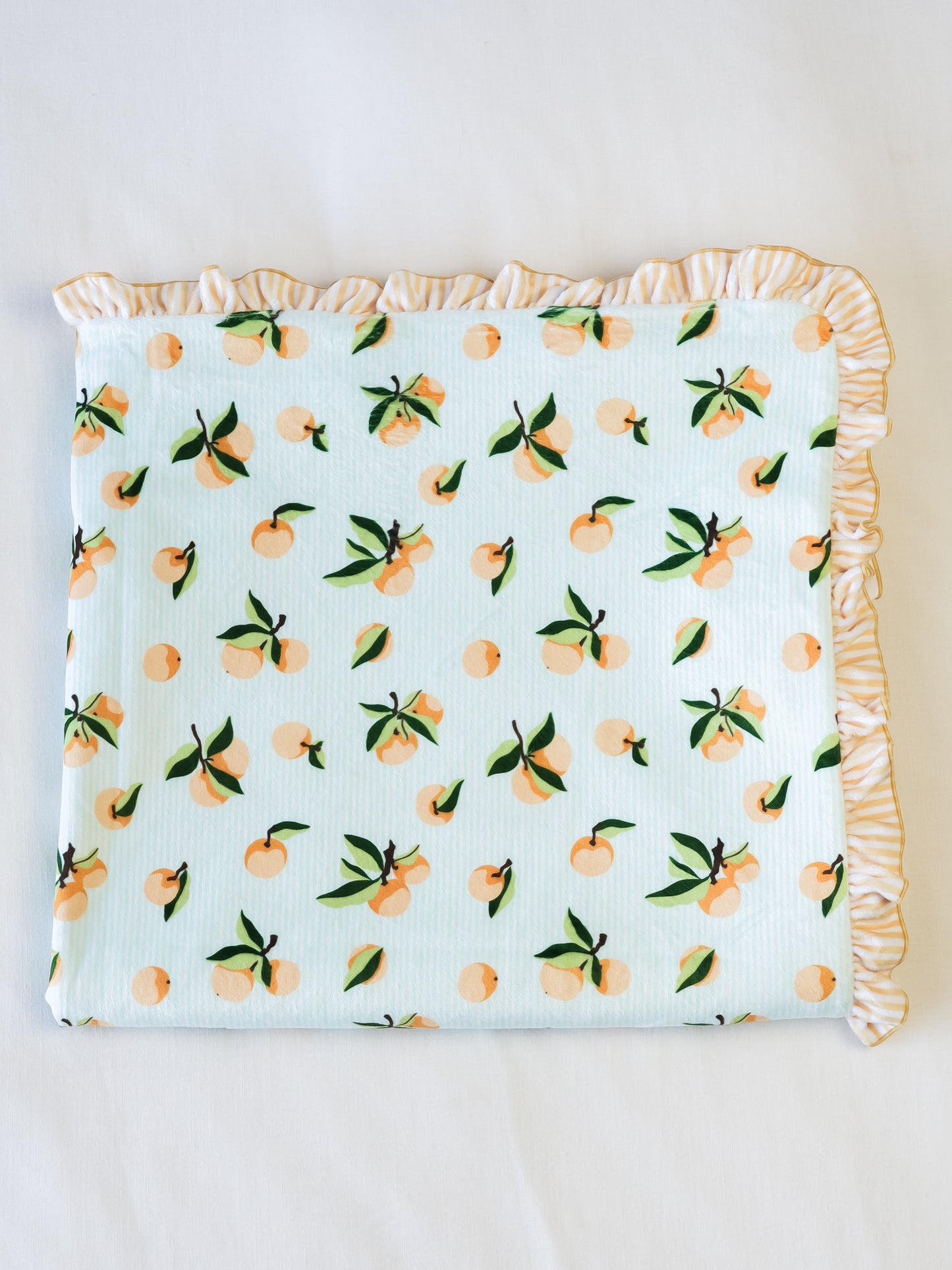 Ruffled Beach Blanket - Oranges Stripe