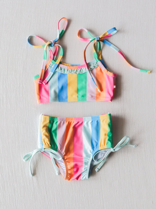 Meg Tankini - Rainbow Stripes