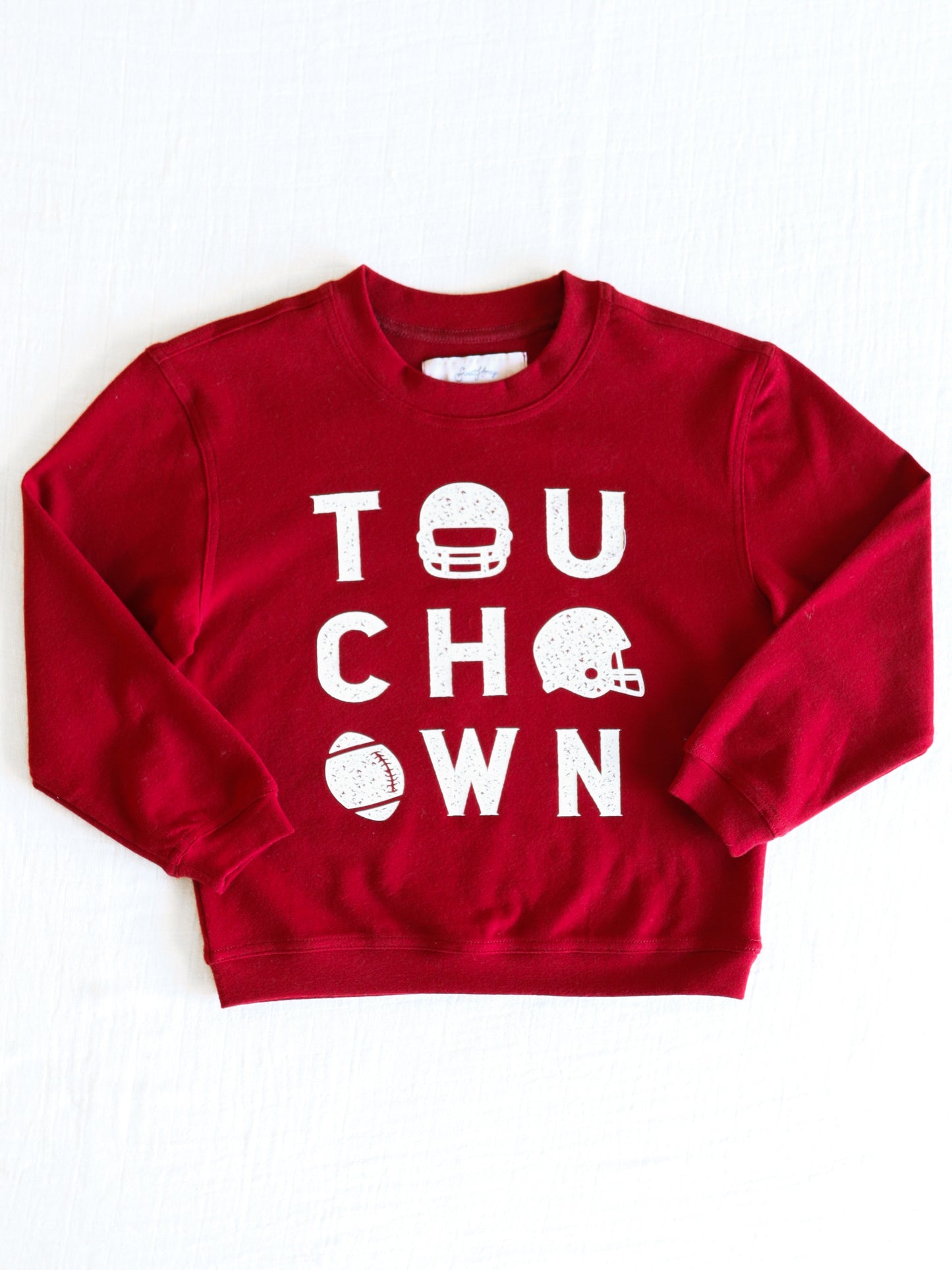 Warm Knit Sweatshirt - Touchdown Crimson