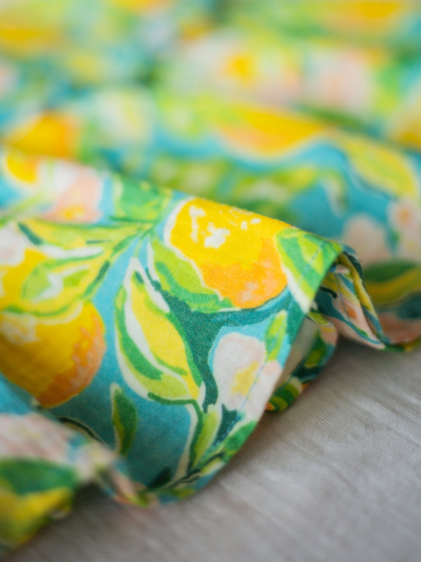 Beach Dress - Bright Lemon Floral