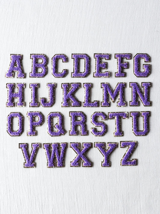Small Letter Patch - Sweet Pea Purple