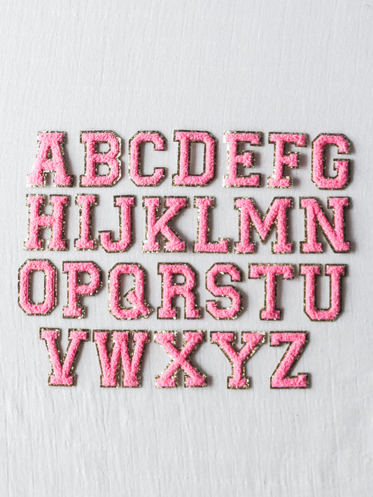 Small Letter Patch - Azelea Pink