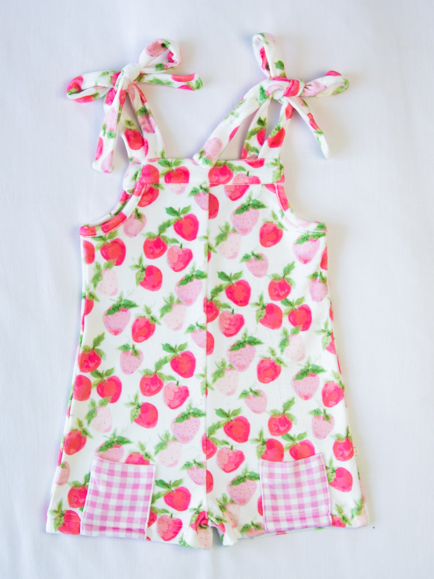 Tilly Romper - Watercolor Strawberries