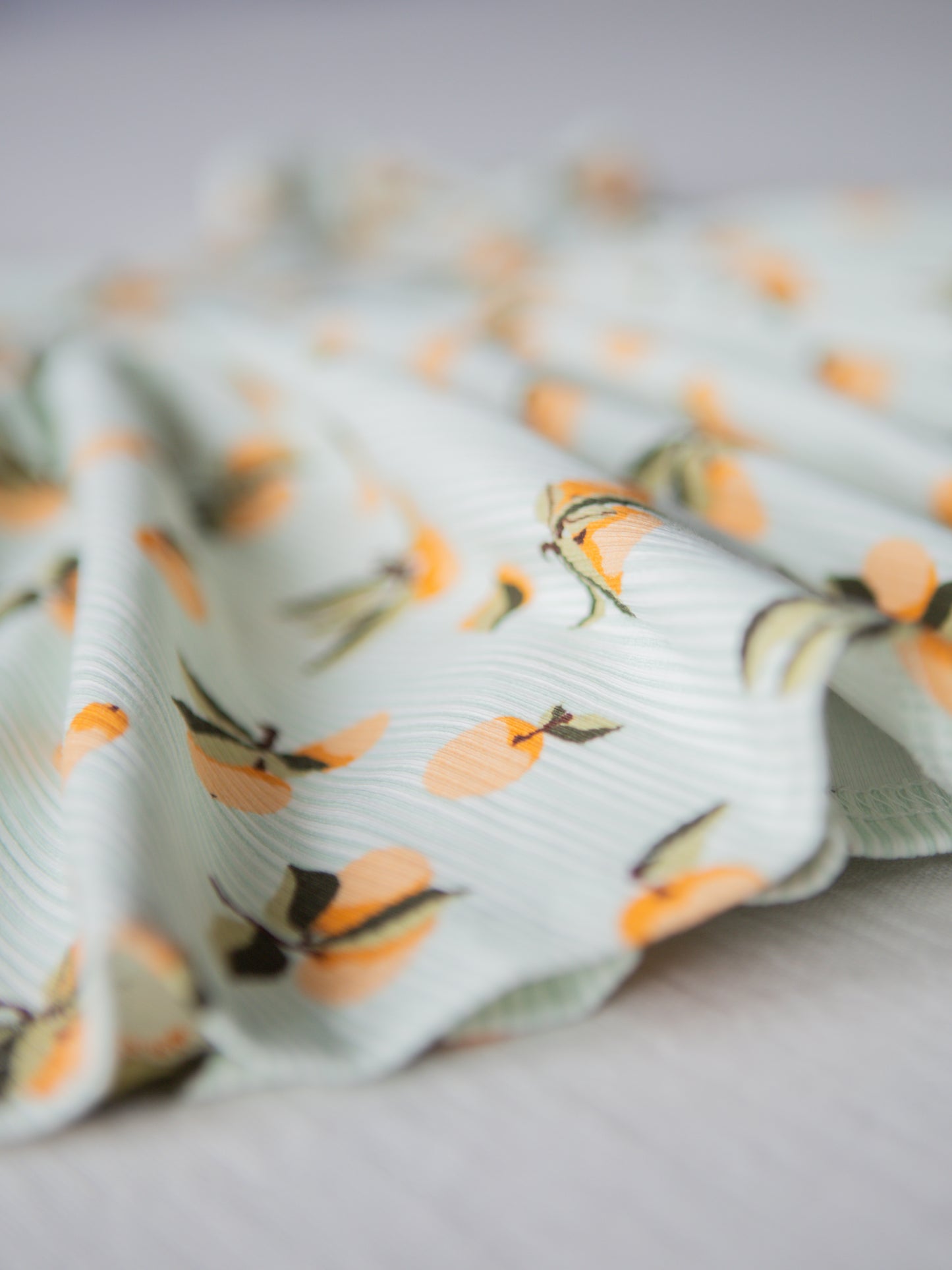 Ribbed Knit Dress - Oranges Stripe