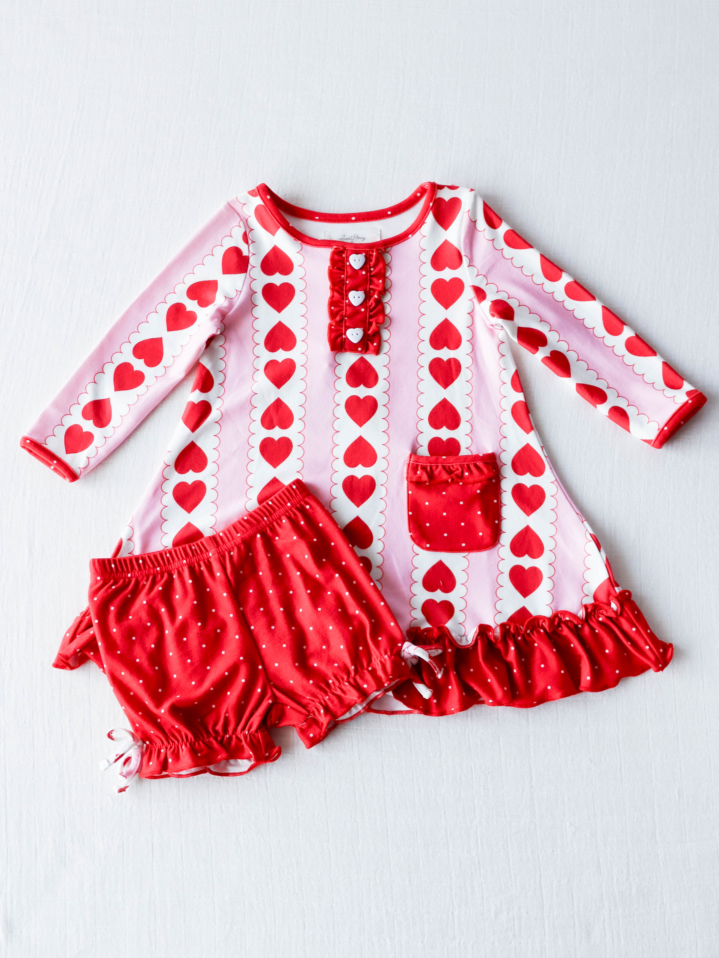 Everyday Play Dress Blushing Mirrored Hearts SweetHoney Clothing