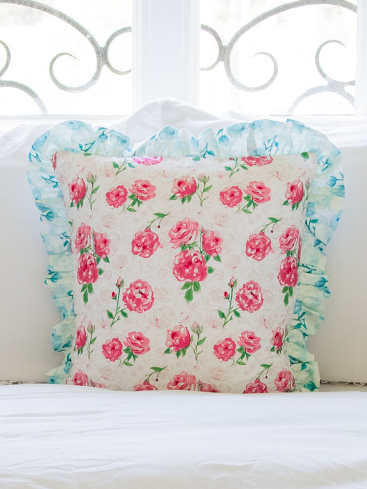 16 x 16 Pillow Cover - Raspberry Velvet Rose