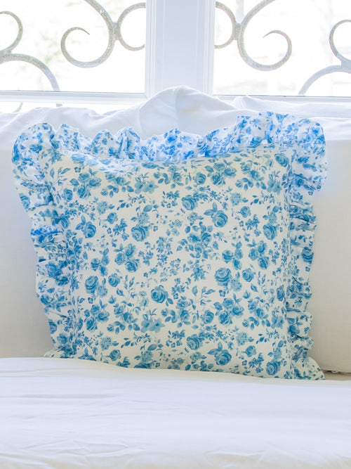 16 x 16 Pillow Cover - Blooming Blues