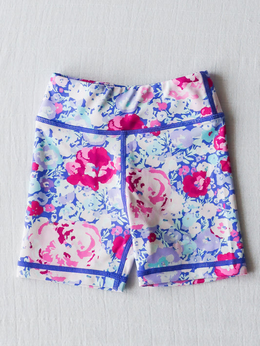 Gym Shorts - Pastel Carnations
