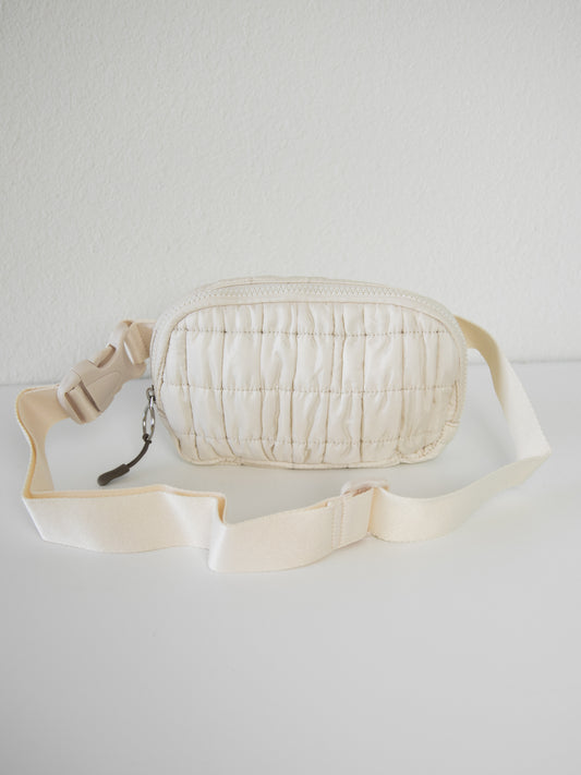 Puffer Belt Bag - Cream