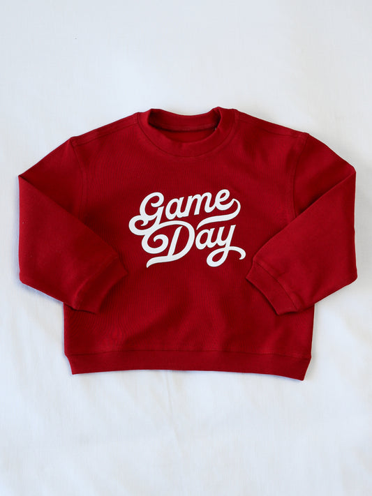 Warm Knit Sweatshirt - Game Day Crimson