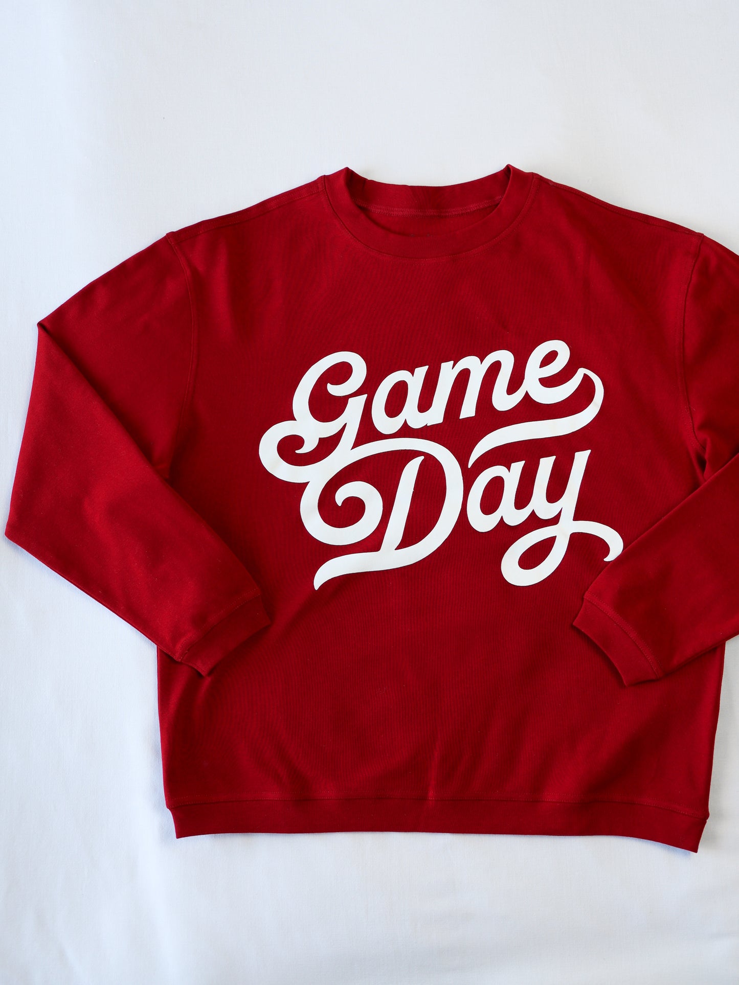 Women's Oversized Warm Knit Sweatshirts - Game Day Crimson