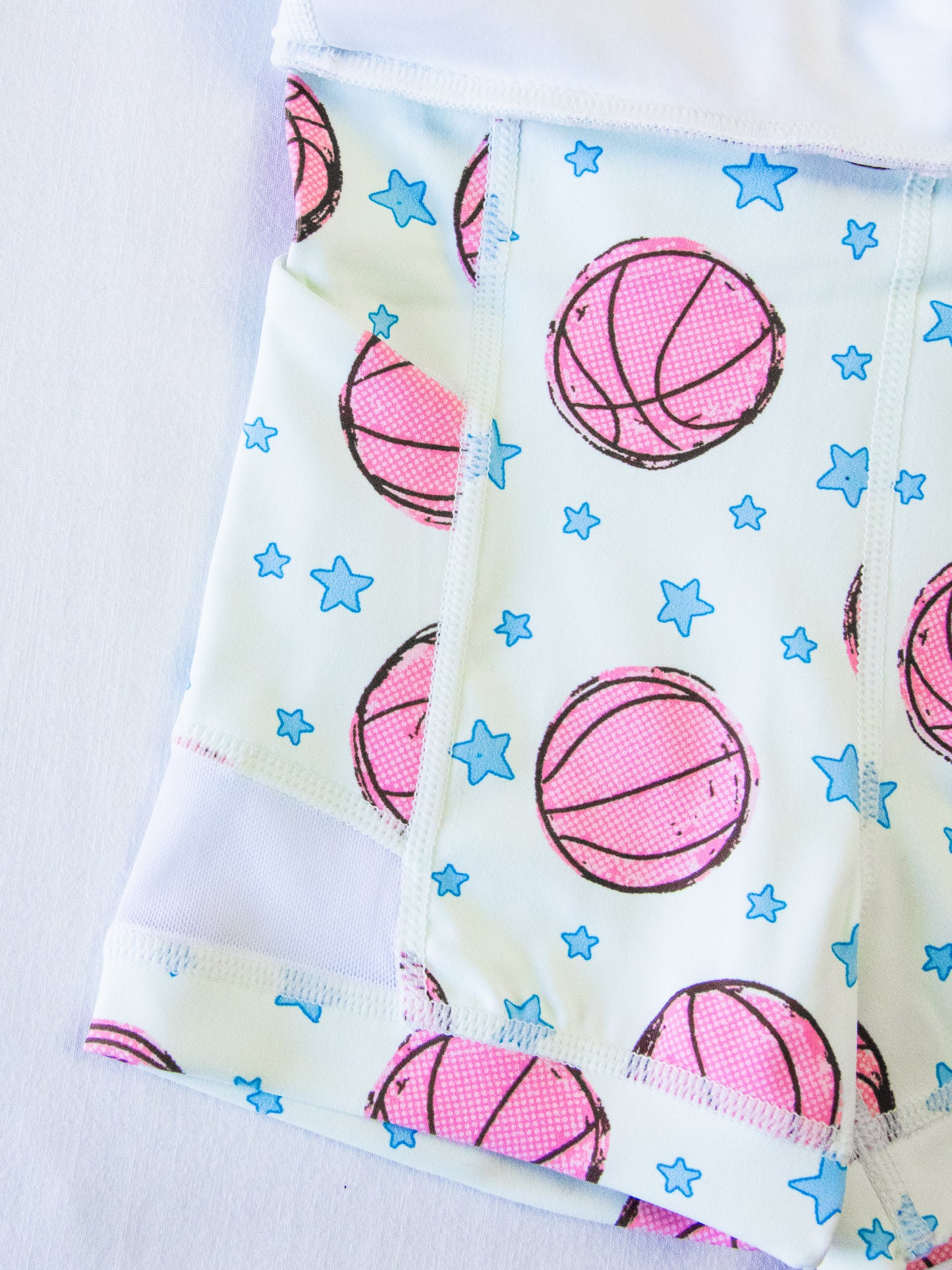 Active Skort Set - Pink Basketballs