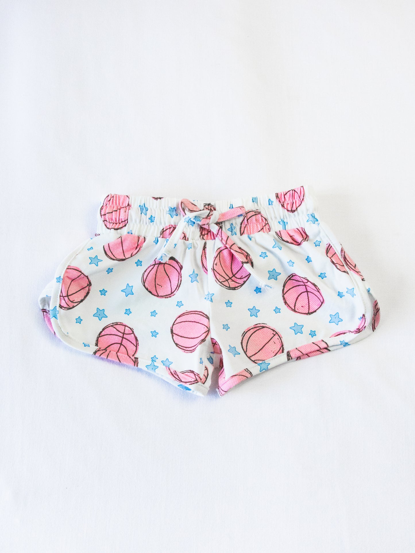 Athletic Shorts - Pink Basketballs