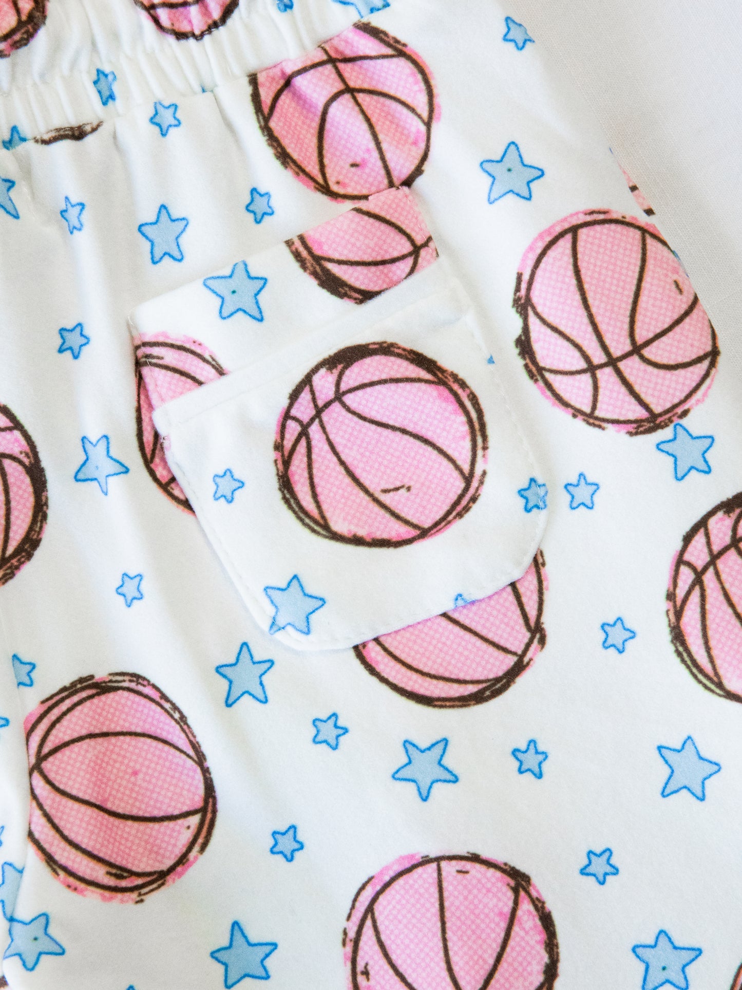 Kid's Everyday Pants - Pink Basketballs