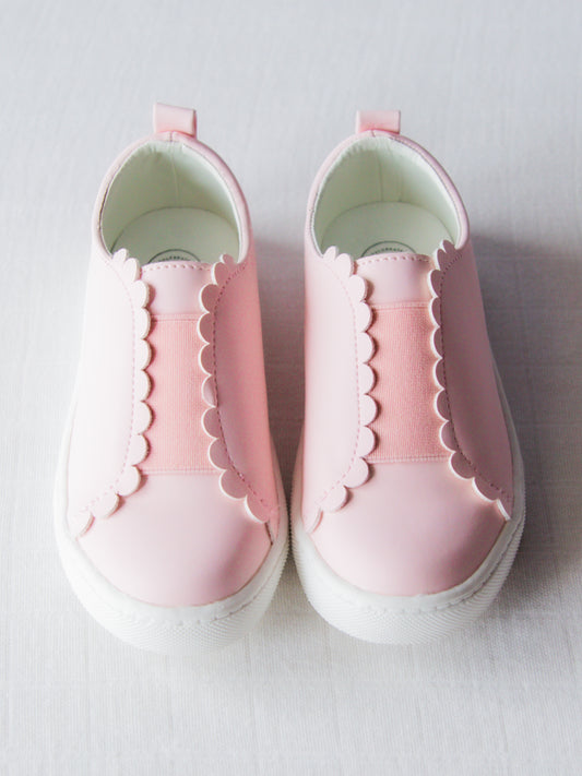 Scallop Slip Ons - Pink