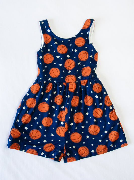 Short Leggy Romper - Basketball Allstars Navy