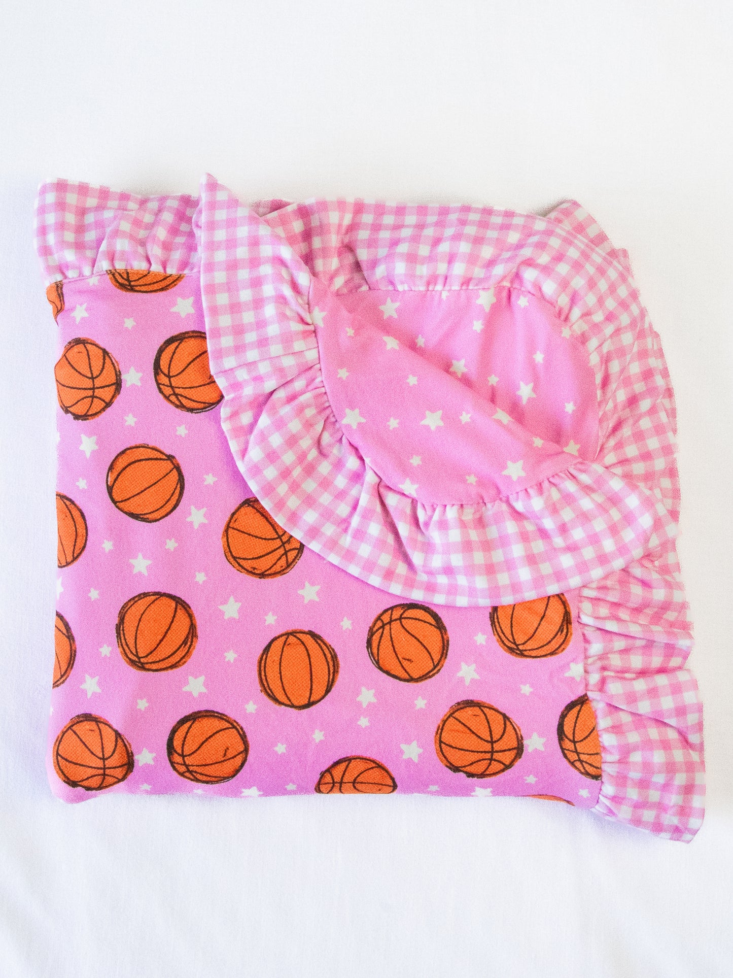 Dreamer Ruffled Blanket - Basketball Allstars