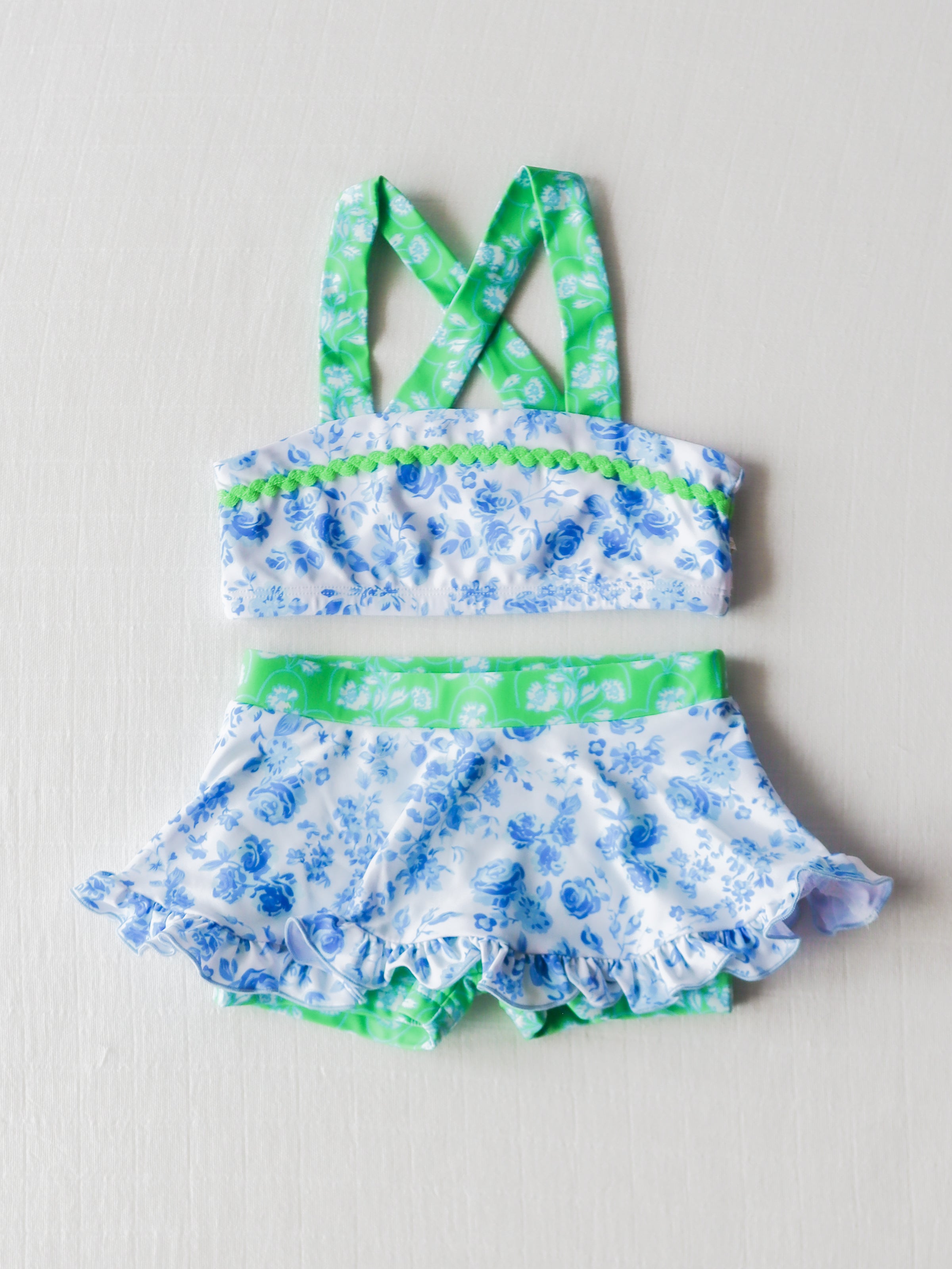 Marlow Tankini - Blooming Blues - SweetHoney Clothing