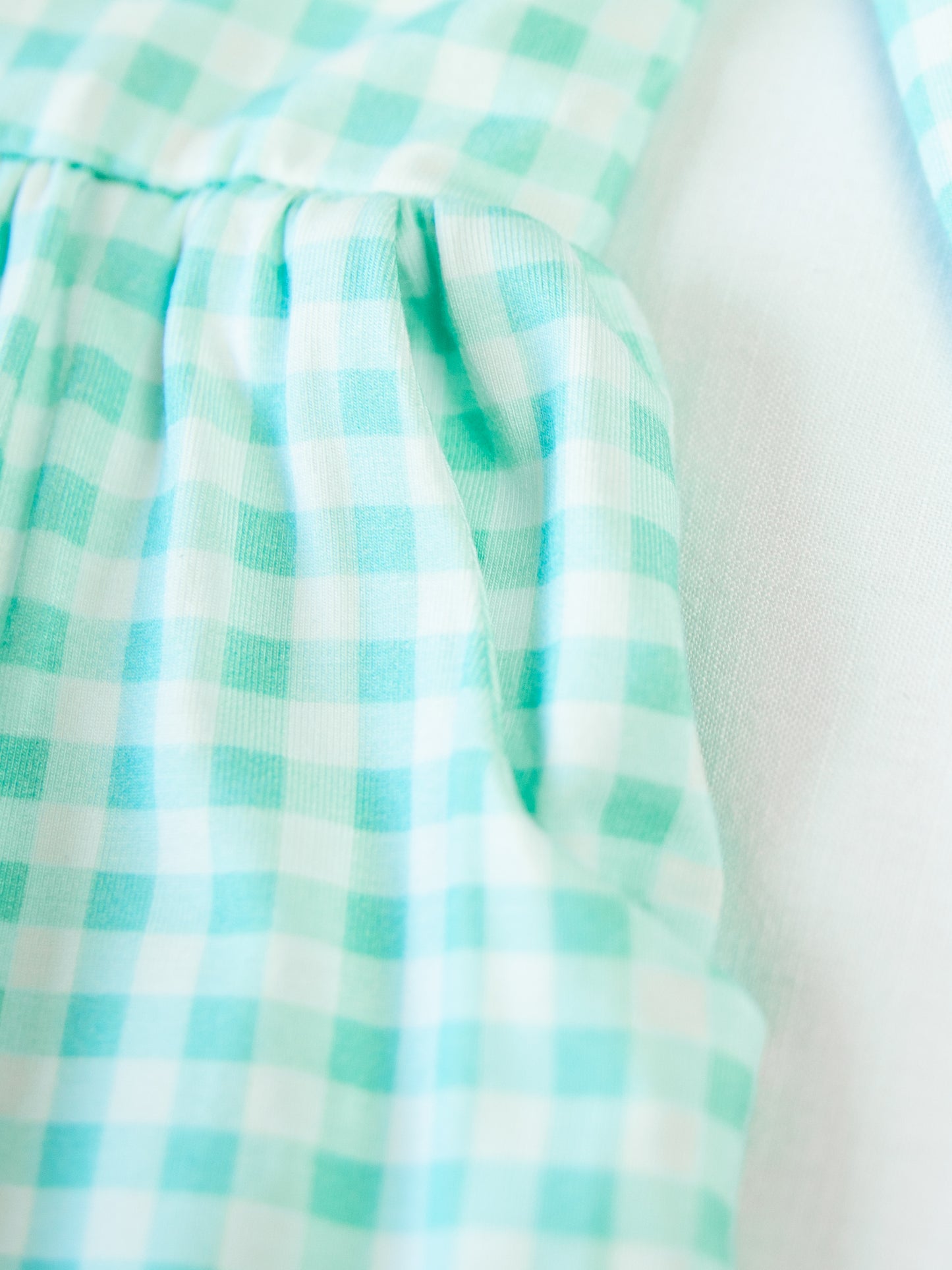 Leggy Romper - Minty Gingham