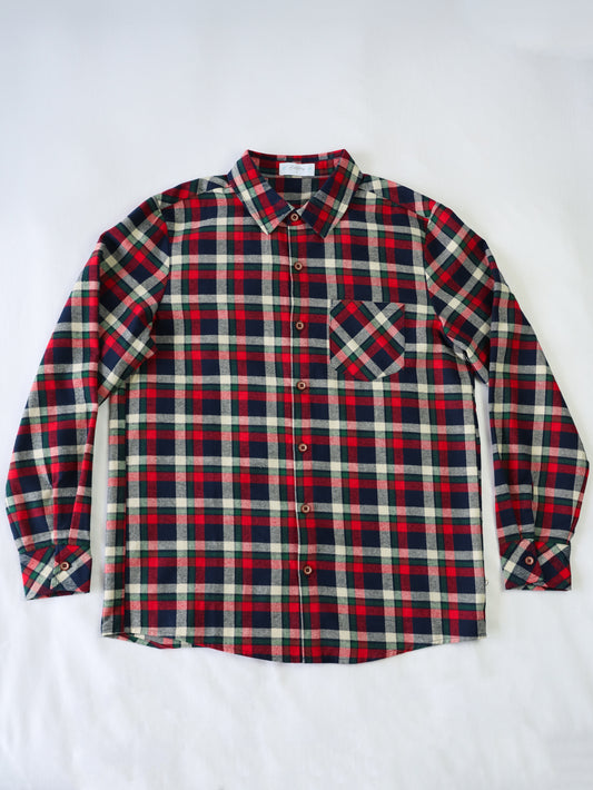 Men's Button Up Shirt - Holiday Cheer Plaid