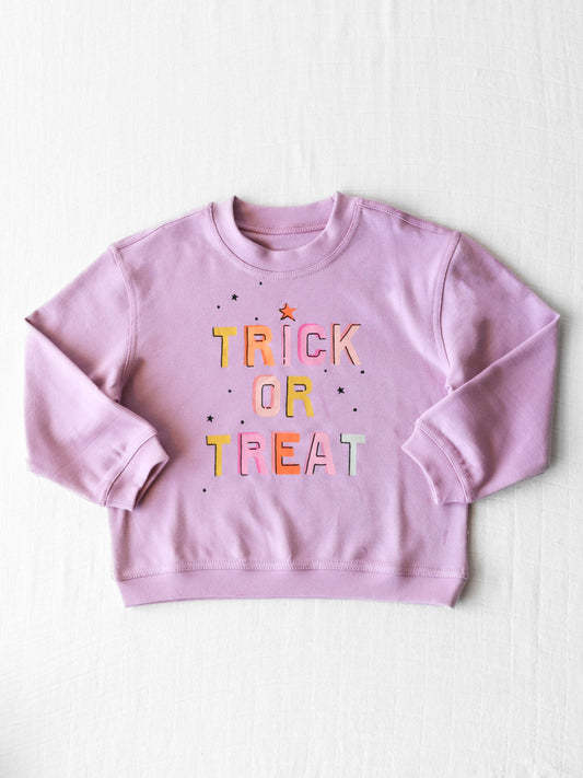 Warm Knit Sweatshirt - Trick or Treat Plum