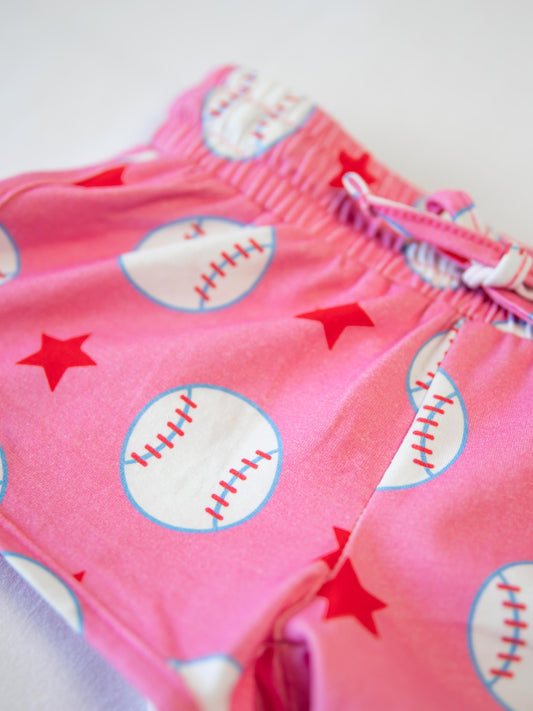 Athletic Shorts - Allstar Baseball Pink (Size Up)