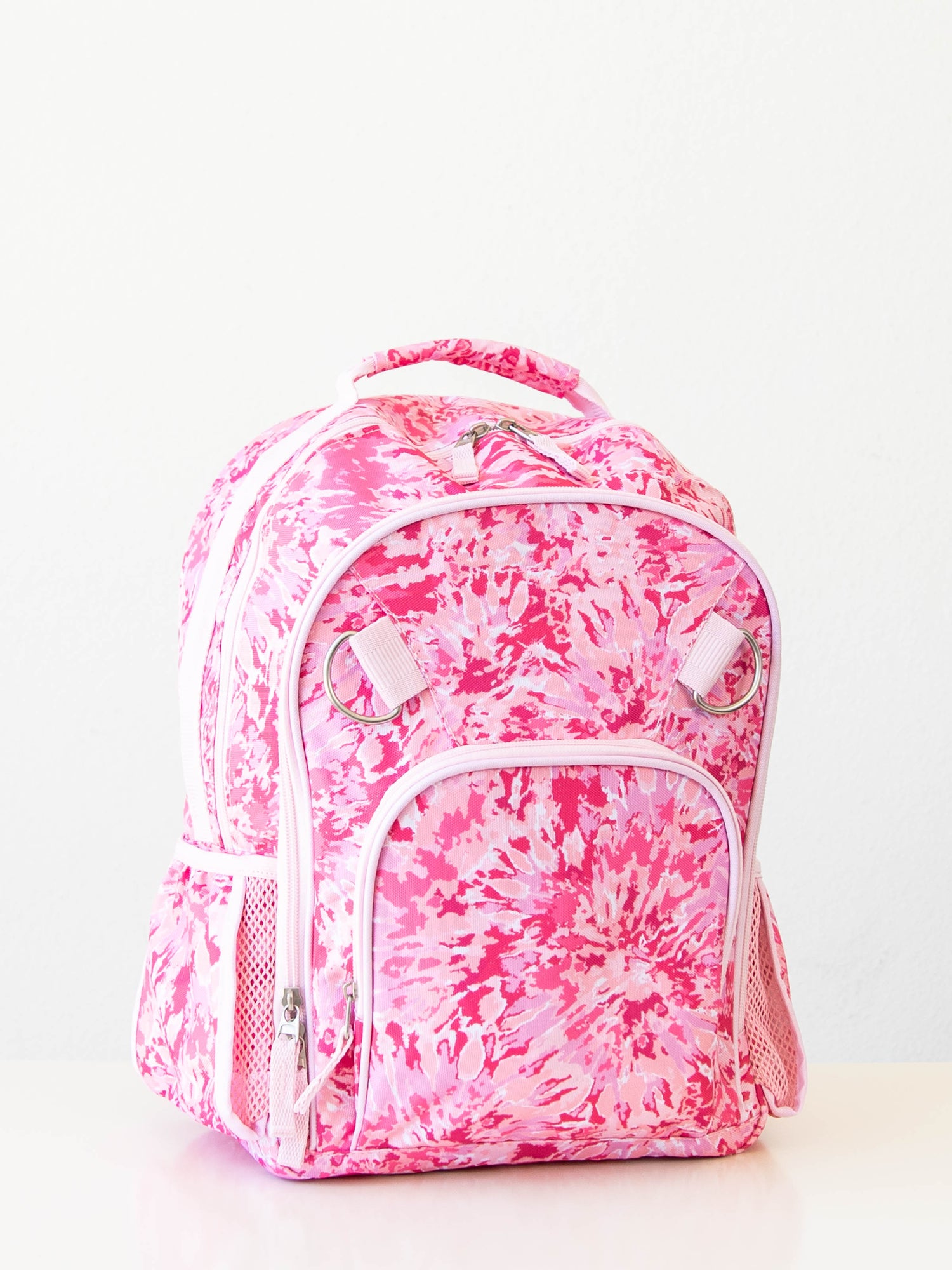 Girls/Women pink tie dye backpack w/ lunch box and water bottle 6 piece set