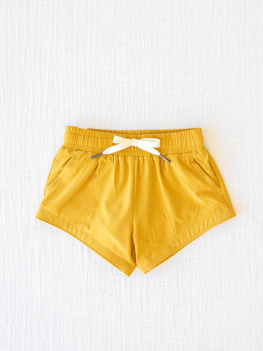 European cut style of our Boy's Everyday Lined Trunks – Yellow Solid