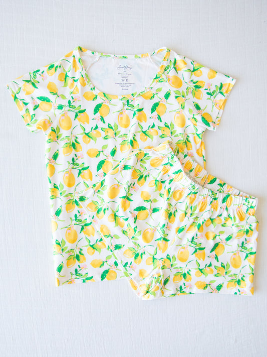 Women's Lounge Set Pajamas - Lemons