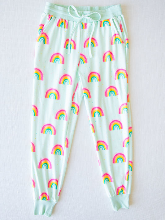 Women's Jogger Set Pajamas - Candy Rainbows